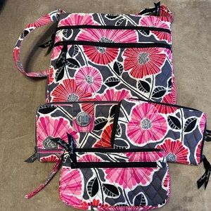 👛Vera Bradley Cherry Blossom Purse/ 3 Wallet Set👛